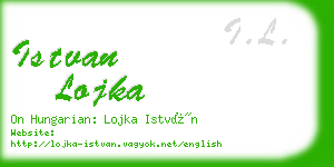 istvan lojka business card
